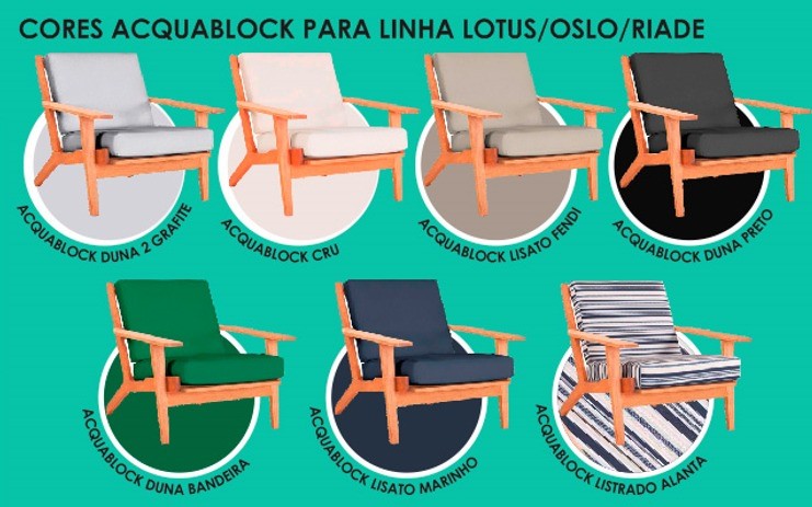 Conjunto Oslo - Sofá 2 Lugares + Poltrona 1 Lugar + Mesa de Apoio/lateral * Ideal para área interna