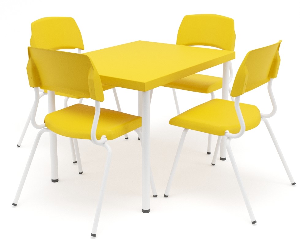 Conjunto Mesa e Cadeira Escolar Educacional Elo Adulto