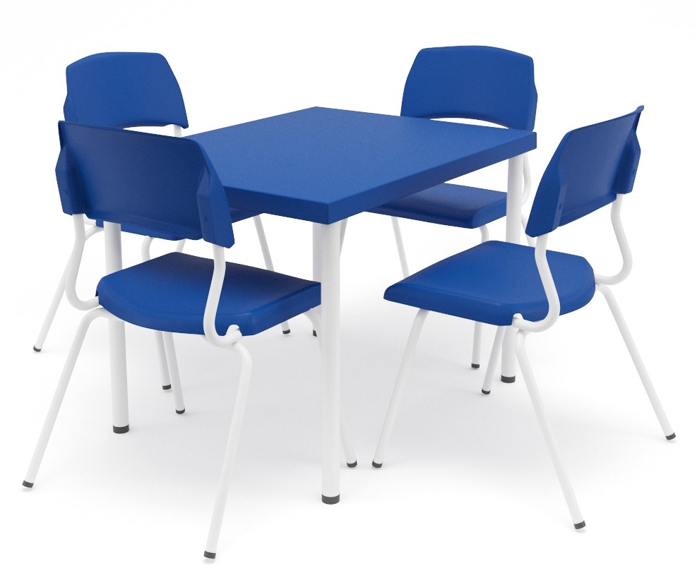 Conjunto Mesa e Cadeira Escolar Educacional Elo Adulto