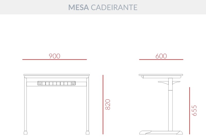 Mesa Escolar para Cadeirante