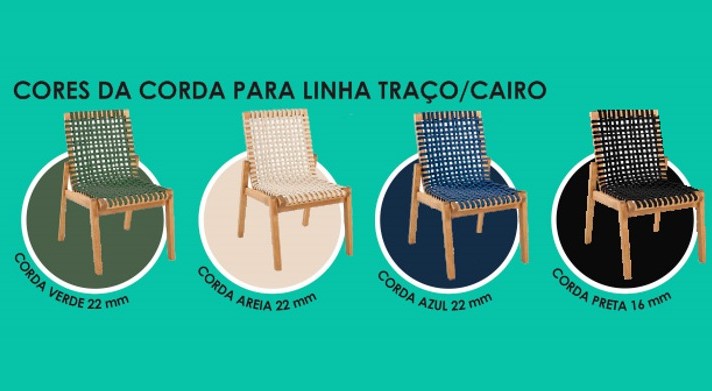 Banco em Madeira Corda Preta | Linha Traço - Alt. 0,43 cm X Larg. 0,59 cm X Prof. 0,37 cm - Espaço Casa e Jardim