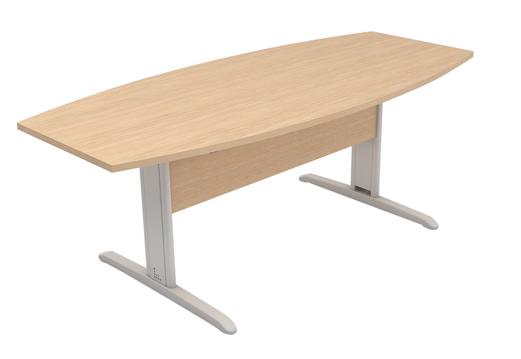 Mesa Reunião Escritório 8 Lugares | Semi-oval 2000 X 900 - Romanzza Plus 25 Mm